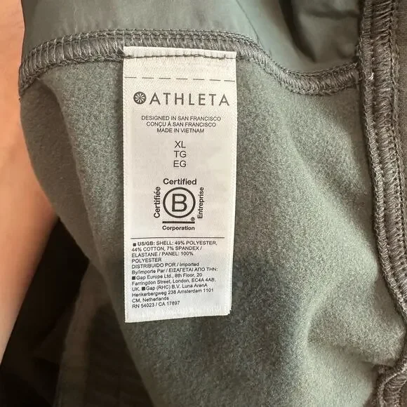 Athleta Triumph Hybrid Half Zip Sweatshirt XL - Picture 9 of 12